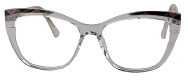 Afro Motif Women Eyeglasses: Nia - Transparent - SpecSMART Eye Clinic (Front View)